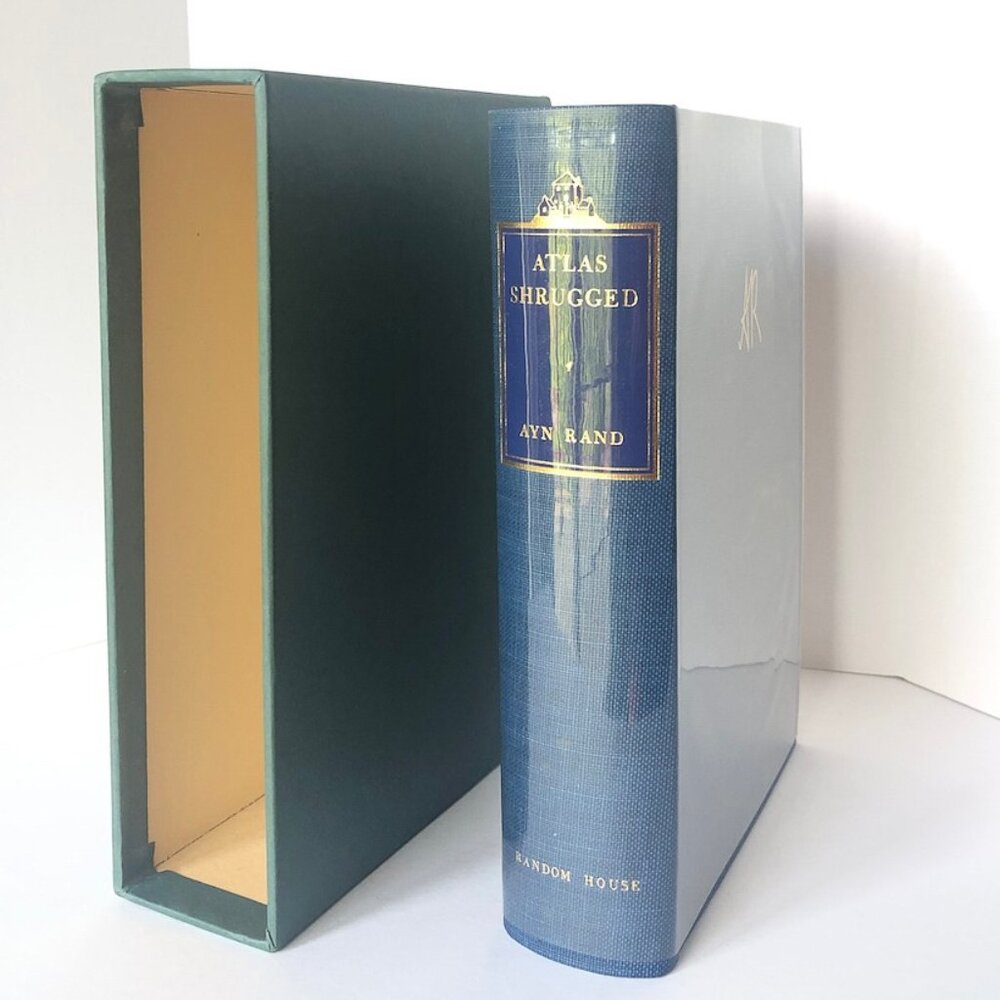 Ayn Rand Atlas Shrugged  Slipcase 1957 version #1292 Signed